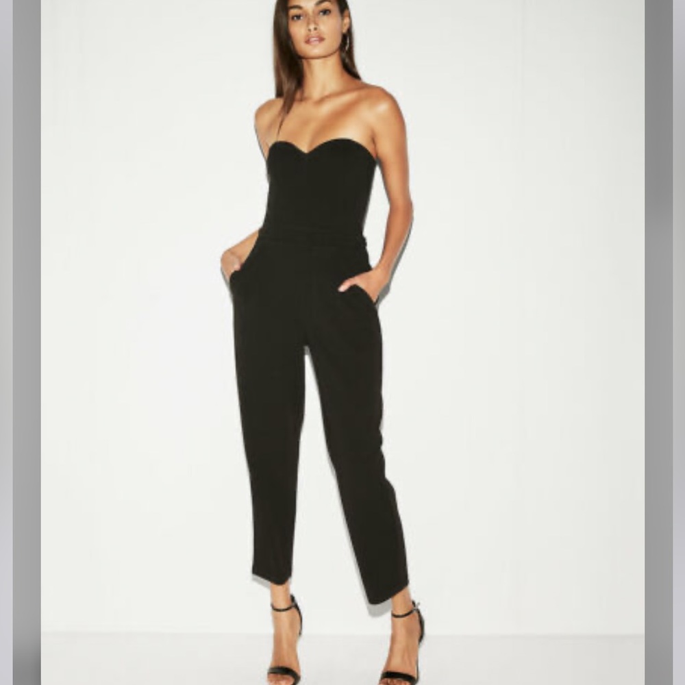 Express strapless black jumpsuit